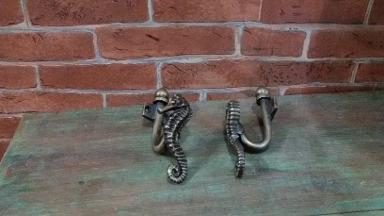 Brass Hook sea horse Item Code U.094 size long 106 mm. wide 28 mm.
